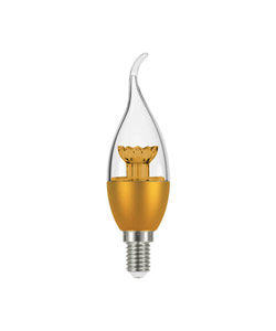 کاور لامپ 5 وات شمعی با پایه طلایی ال ای دی ای دی سی