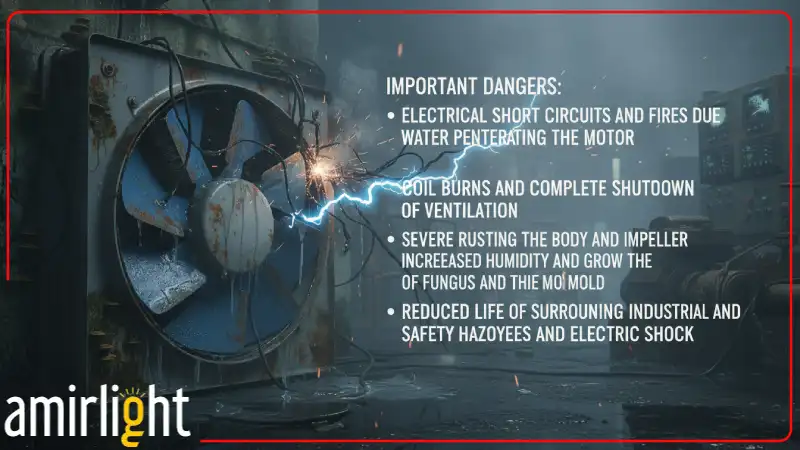 خطرات استفاده از هواکش غیر ضد آب در سالن صنعتی پررطوبت