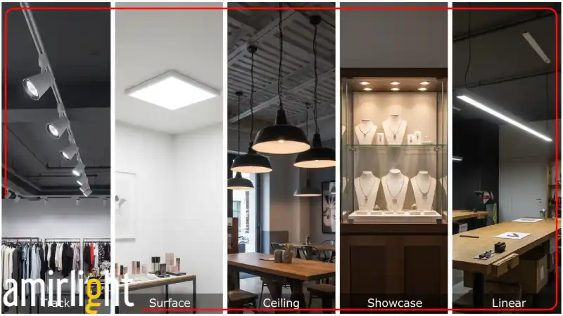 انواع چراغ فروشگاهی